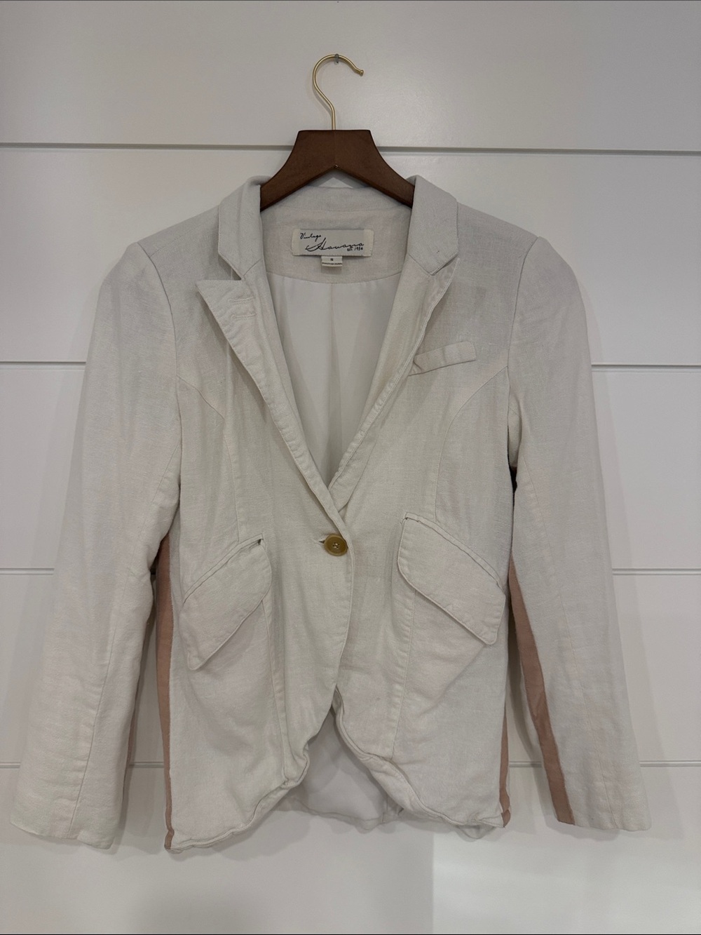 Vintage Havana Light Beige Blazer Jacket